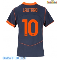 Camisa de time de futebol Inter Milan Lautaro Martinez #10 Replicas 3º Equipamento Feminina 2025-26 Manga Curta